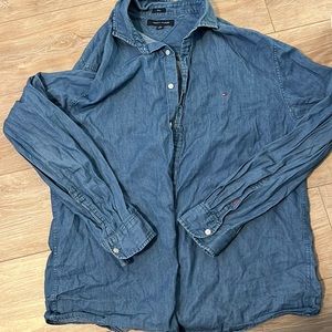Tommy Hilfiger denim indigo button up shirt